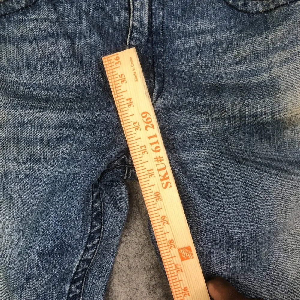 True Religion Jeans Ricky Straight Size 38 Blue Flap Pockets Y2K